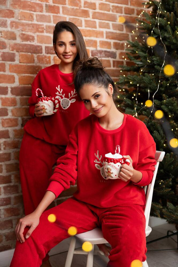 Piżama damska Harriet Sensis - czerwony