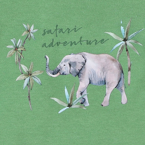 Bluzka z bawełny organicznej Safari Adventure Nini - zielona 