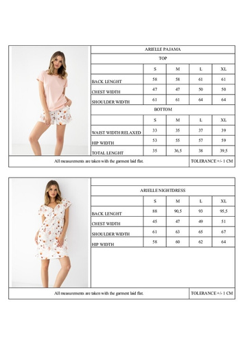 Sensis Arielle piżama damska bambusowa z bawełną, koszulka + szorty