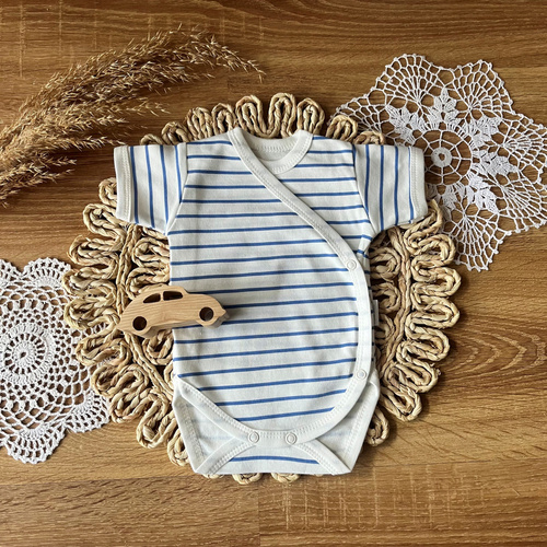 Body kopertowe z krótkim rękawem BK13625 Jeans Mamatti