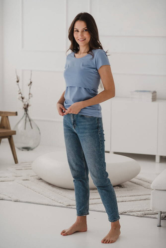 Bluzka do karmienia Milk Shirt Milk&Love błękitny