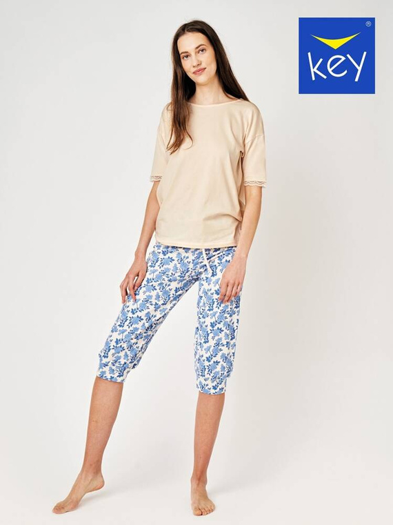 Piżama Damska LNS 549 Key beżowy