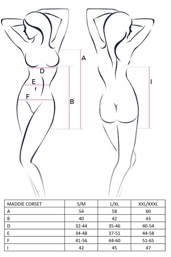 Gorset damski Maddie Corset Passion czarny