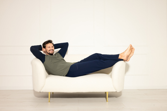 Piżama męska Aleksander Italian Fashion oliwkowy – bawełniana, z kieszeniami