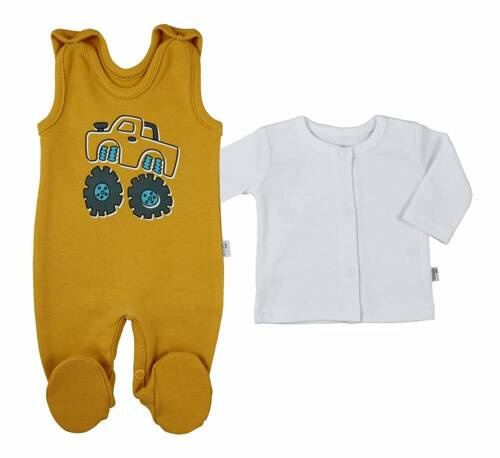 Komplet śpioch+ kaftanik Olivier Koala - musztardowy