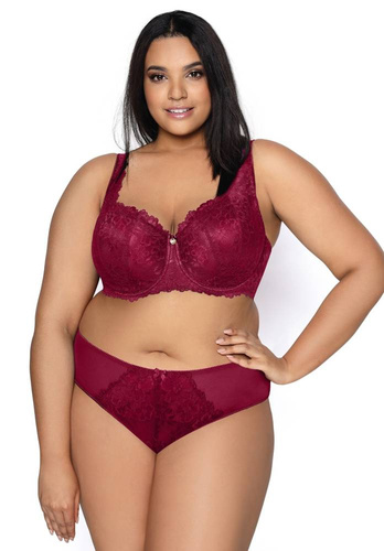  Biustonosz Usztywniany Big M-053/22 Carmela Mat - bordowy