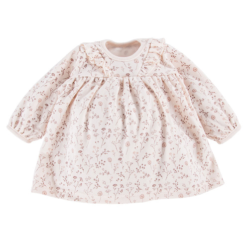 Tunika z długim rękawem Bloom Eevi - ecru druk