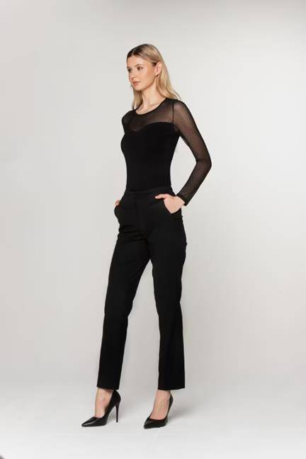 Body z długim rękaw Cindy Babell - czarny