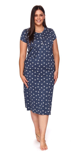 TM.4119 Koszula Nocna ciążowa i do karmienia Doctor Nap - deep blue