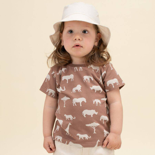 T-shirt z nadrukiem Safari Pinokio - afryka brązowy