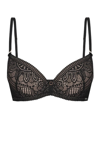 Biustonosz Push-up Desire Mefemi- czarny beżowy