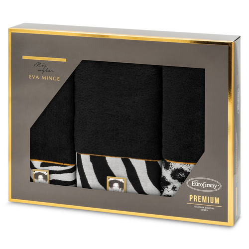 Komplet ręczników pantera Eva 22 Eurofirany - czarny