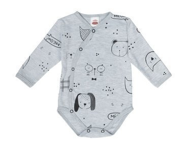 Body kopertowe z długim rękawem "CATS AND DOGS" Makoma druk