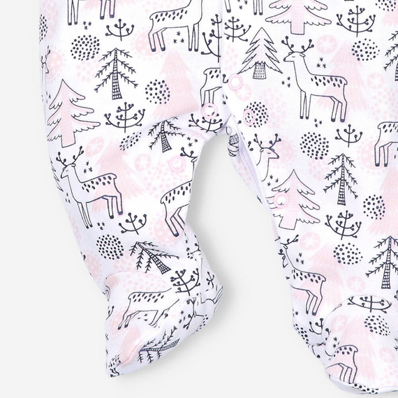 Pajacyk z bawełny organicznej Jelonki Nini druk