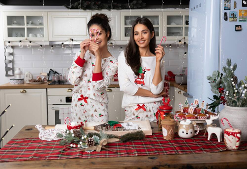 Piżama damska Samantha Sensis - ecru