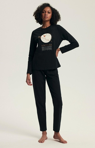 Bawełniana piżama damska Henderson Dairoku 43727 – koszulka i spodnie