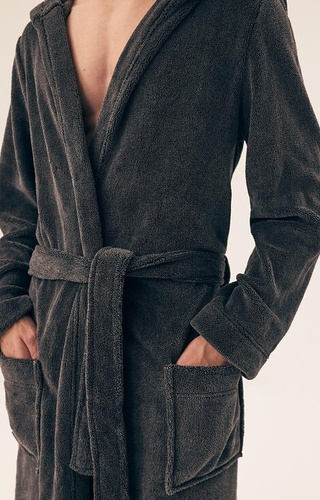 Henderson 43012 Mild – szlafrok męski z kapturem i kieszeniami