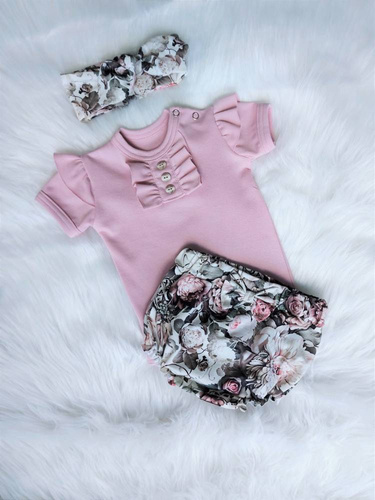 Body z krótkim rękawem Renia Bambarillo różowy