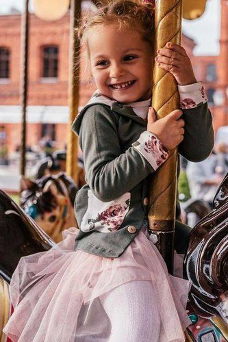 Bluza dresowa "ROSES" Makoma khaki