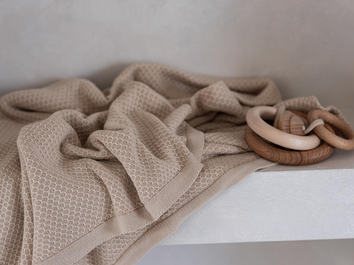 Kocyk bambusowy Clover YOSOY - sunny beige