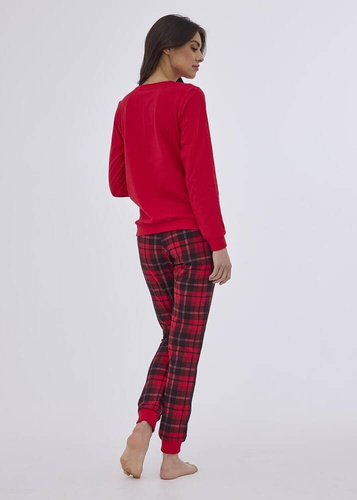 Piżama damska 671/371 Celebrate Cornette czerwony