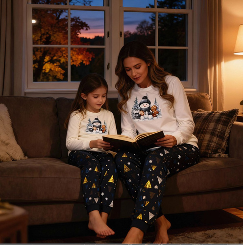 Cornette Snowy Day 721/427 – piżama damska bawełniana z długim rękawem | Styl i ciepło