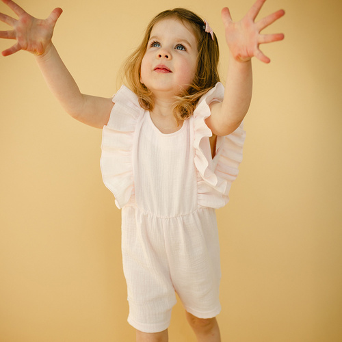 Rampers muślinowy Meadow Eevi - różowy 