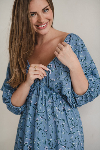 Sukienka ciążowa i do karmienia Milk Sun Blue Blossom Milk%Love 