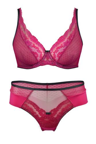 Figi damskie brazyliany 19111 Dots Mediolano różowy