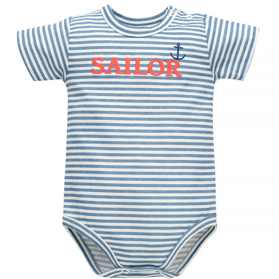 Body z krótkim rękawem Sailor Pinokio - ecru
