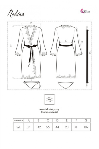 Szlafrok damski Nokina LC XG055 LivCo Corsetti Fashion 