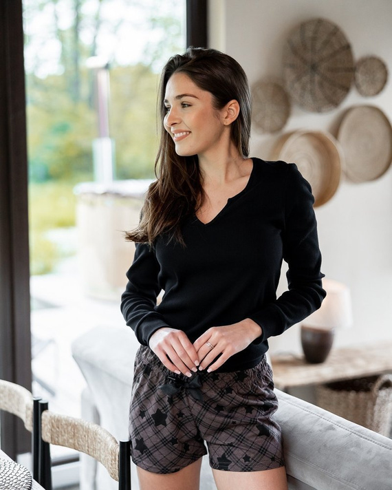 Sensis Piżama damska She - czarny brązowy