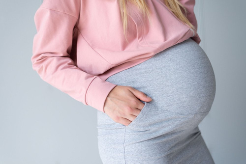 Bawełniana Spódnica ciążowa 402  Miracle-czarny