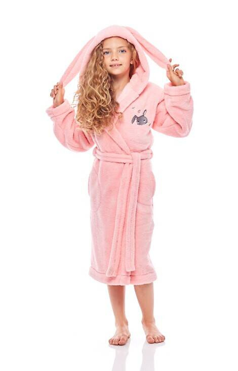 Szlafrok dziecięcy RB-003 L&L różany