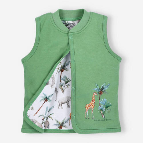 Kamizelka z bawełny organicznej Safari Adventure Nini zielona