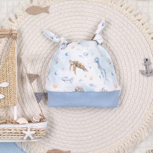 Nini Czapka Sea Of Joy – organiczna bawełna, czapeczka dla niemowląt