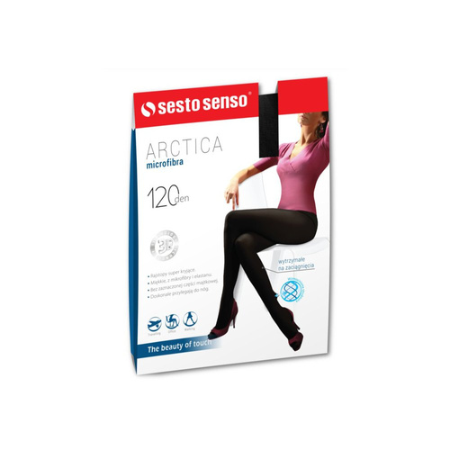 Arctica Rajstopy kryjące 120 den Sesto Senso- czarny