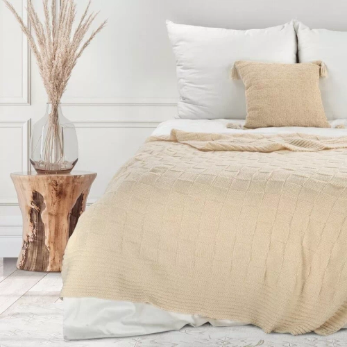 Koc narzuta Pled 2 Eurofirany beżowy