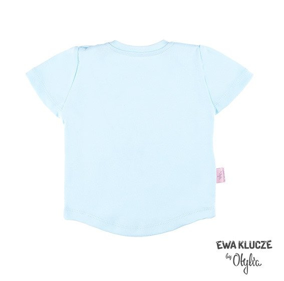 T- shirt bluzeczka "LITTLE CHAMPION" dla dziewczynki Ewa Klucze turkusowa