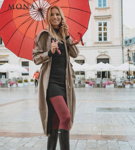 Tina Soft Touch Rajstopy Damskie Mona 40den - red wine