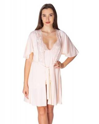 Szlafrok peniuar 86111 Santori Visti łososiowy