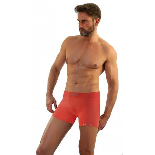 Bezszwowe bokserki męskie BM07 Solar Sesto Senso - cegła