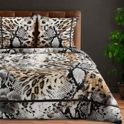 Pościel satynowa pantera Eva Minge Eva 20 Eurofirany czarny