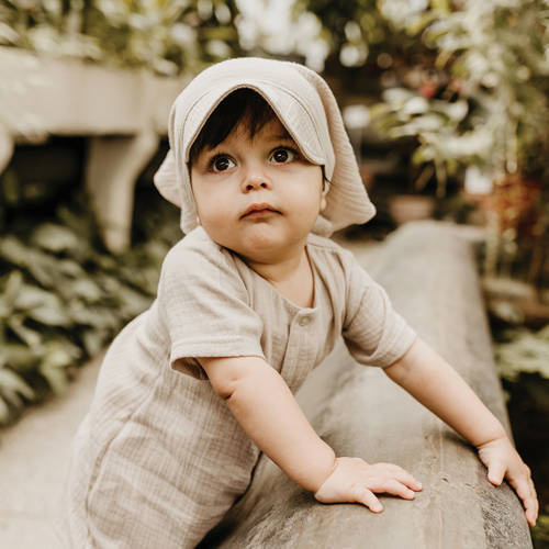 Rampers muślinowy Pacific Eevi - beżowy