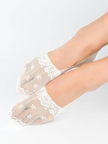 SN051 Baleriny stopki damskie Noviti - biały
