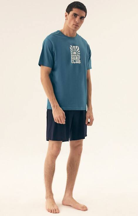 Piżama Męska 42600 Sun Henderson - aqua