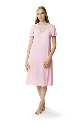 Koszula nocna damska 4112 Beatriz Mewa różowy