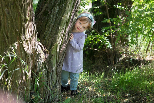 Tunik z marszczeniem "My Garden" PINOKIO - fiolet druk 