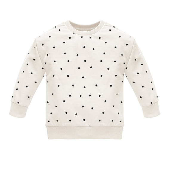 Bluza dla dziewczynki Tres Bien Pinokio - ecru groszki