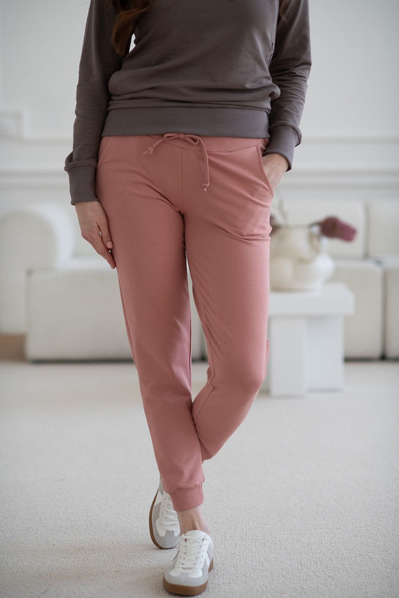 Dresowe spodnie ciążowe Milk&Love herbal rose